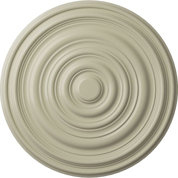 Ekena Millwork Carton Ceiling Medallion (For Canopies up to 2 5/8"), Hand-Painted Clear Yellow, 12 5/8"OD x 1"P CM13CACYF - main